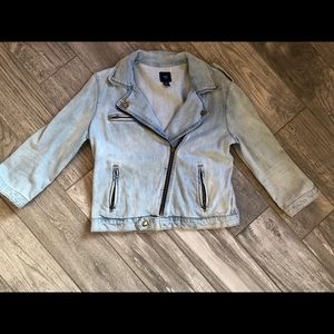 Gap moto style denim jacket